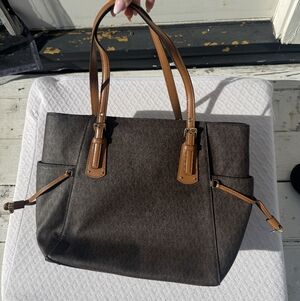Michael Kors Brown and Tan Tote Bag